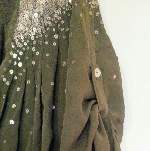 Elizabeth and James Olive Sequins Blouse - Picture 3 of 4